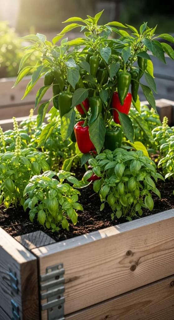 Basil and Peppers
