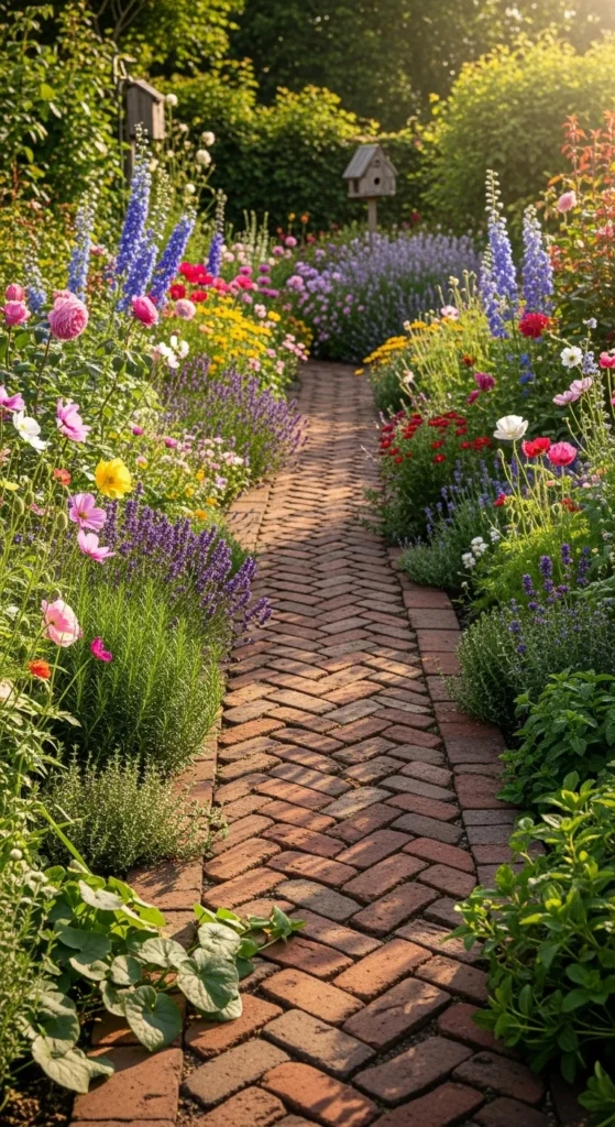  Brick Path with Herringbone Pattern