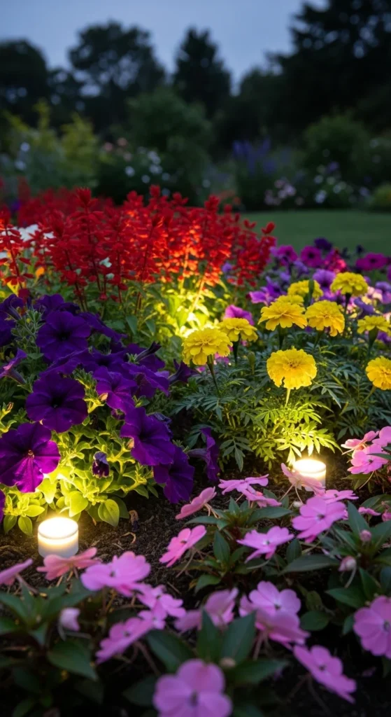 Hidden Lights in Flower Beds