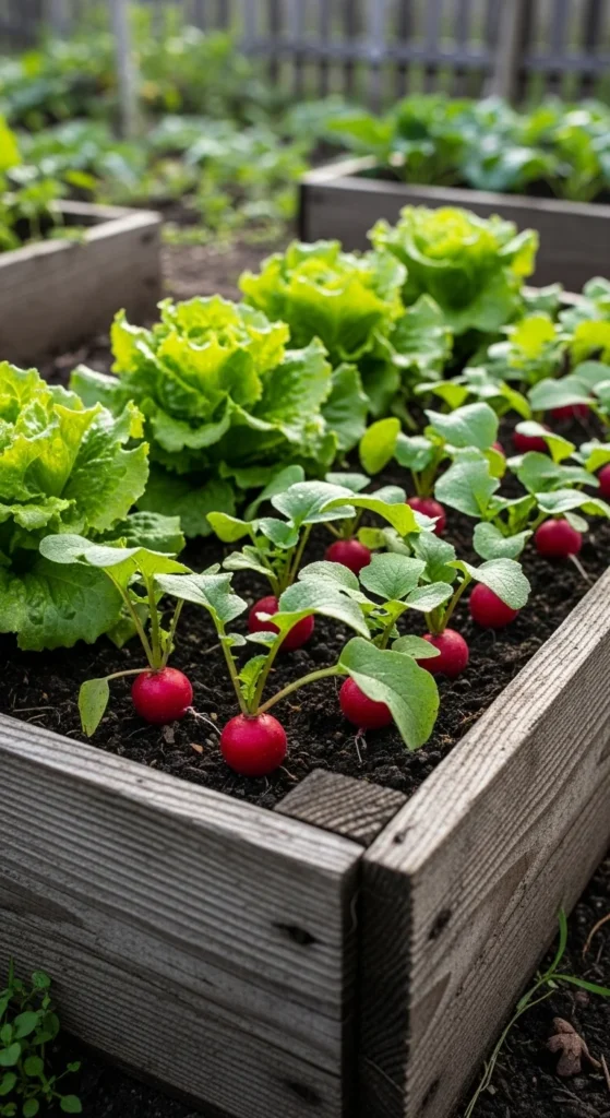 Lettuce and Radishes