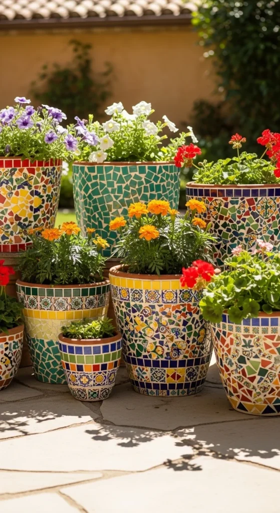 Mosaic Tile Pots
