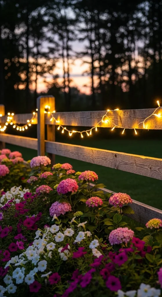 String Lights on Fences