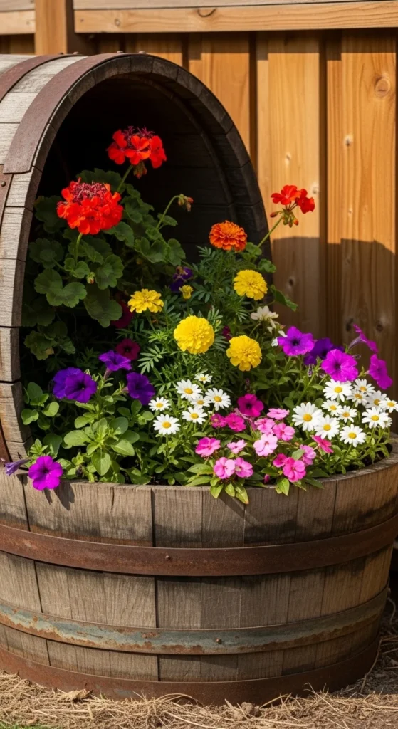  Wine Barrel Planter