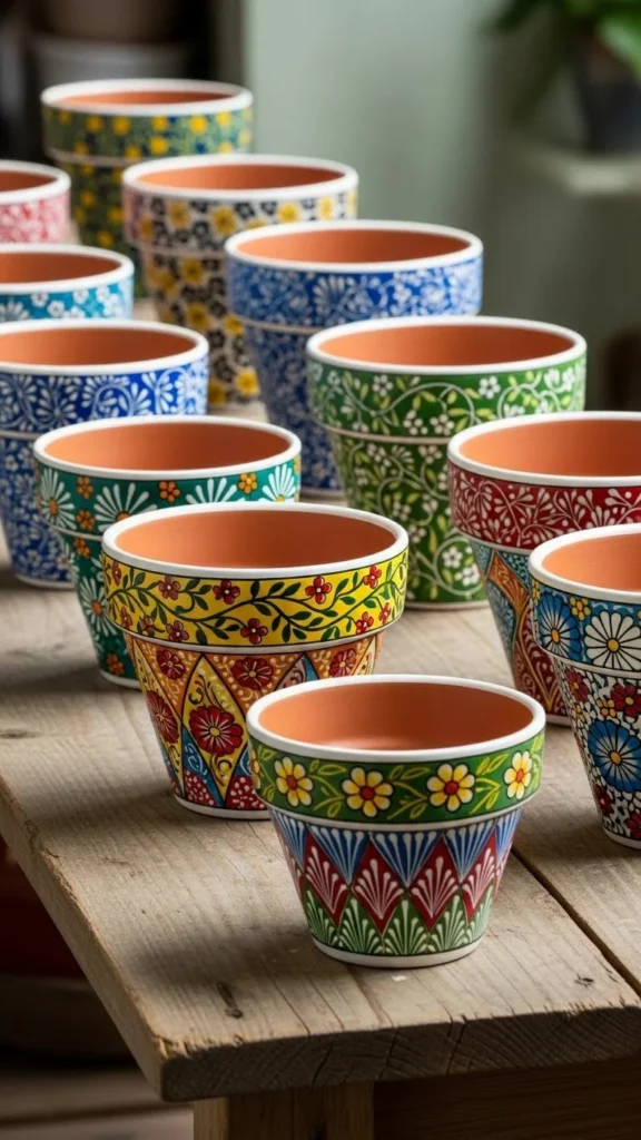 Add Charm with Painted Pots