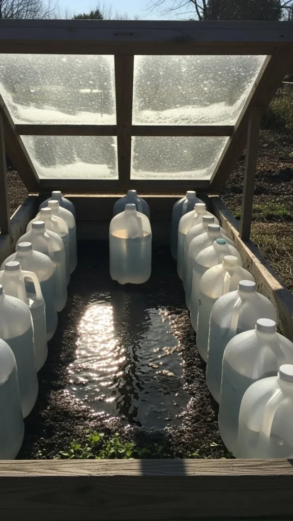 Add Water Jugs for Thermal Mass