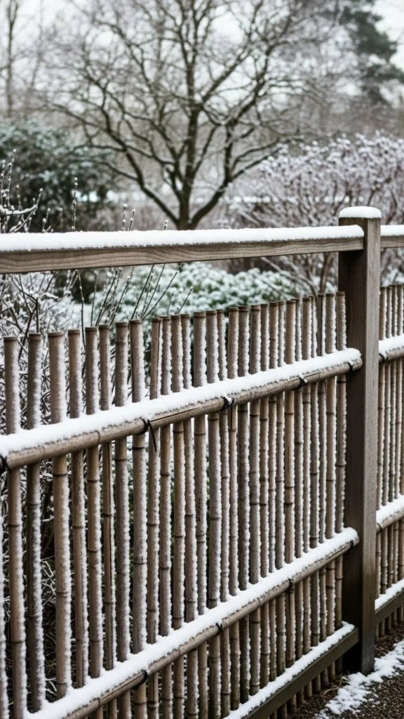 Bamboo Fence with Reinforced Frame
