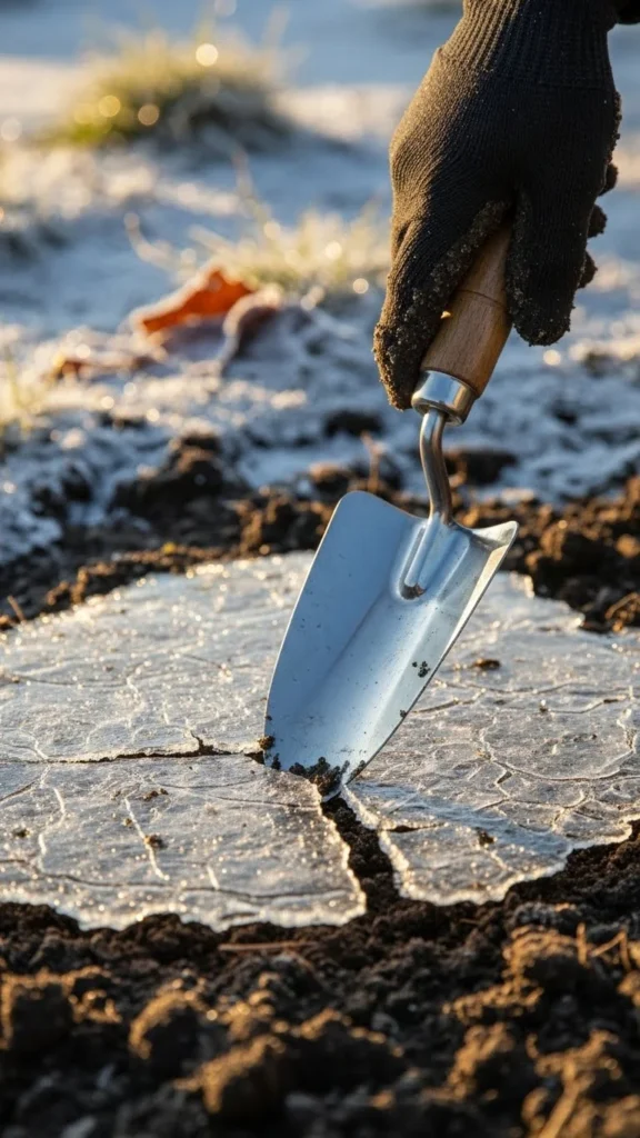 Break Up Frozen Soil Crusts After Thaws