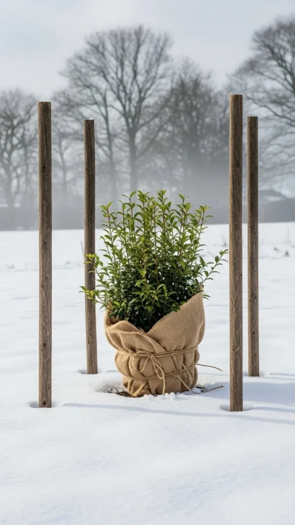 Burlap Wraps for Shrubs and Perennials