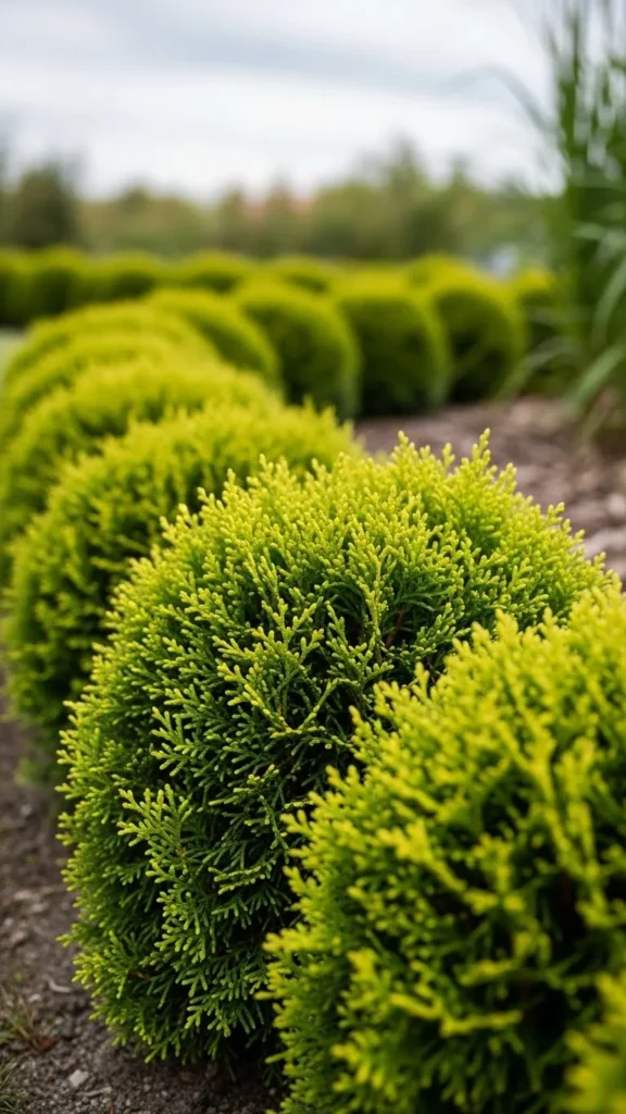 Cedar Shrub Border