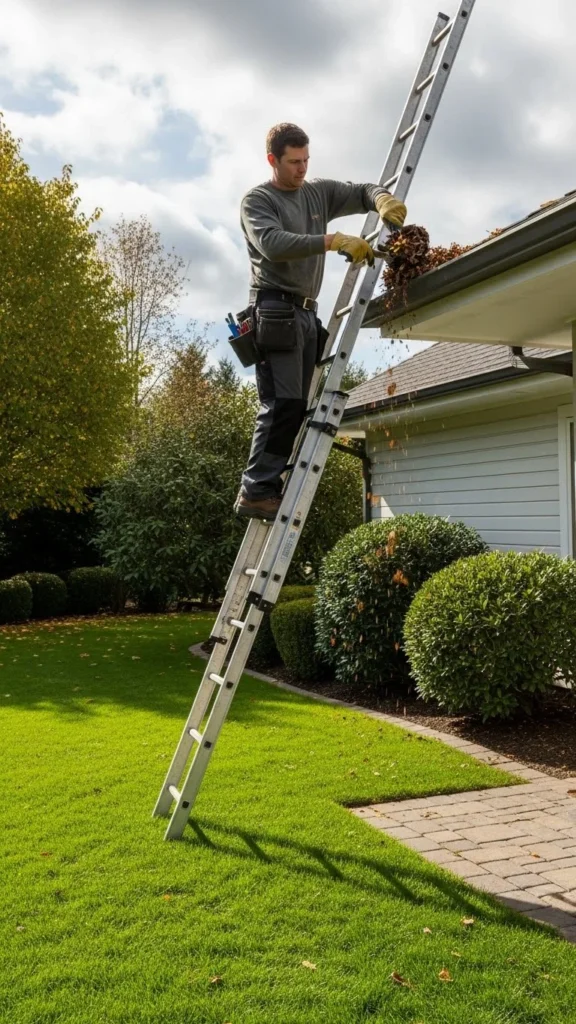 Clear Debris from Gutters and Lawns