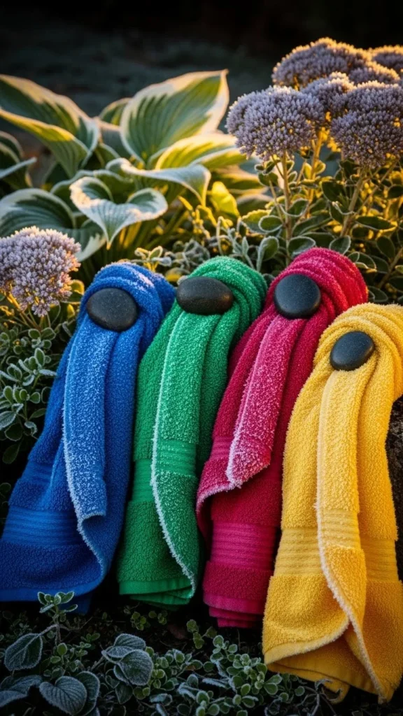Cover Plants with Towels for Emergencies