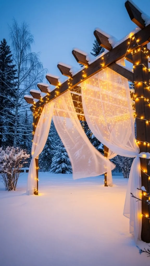 Covered Pergolas With Light Fabric