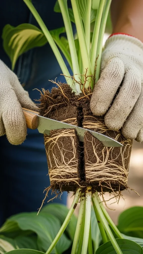 Divide Root Clumps for Perennials