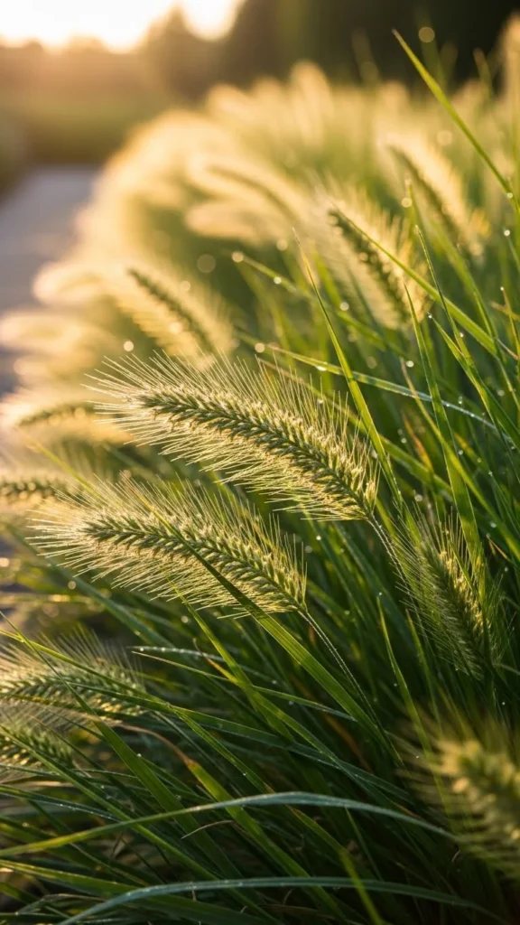 Evergreen Grasses Border