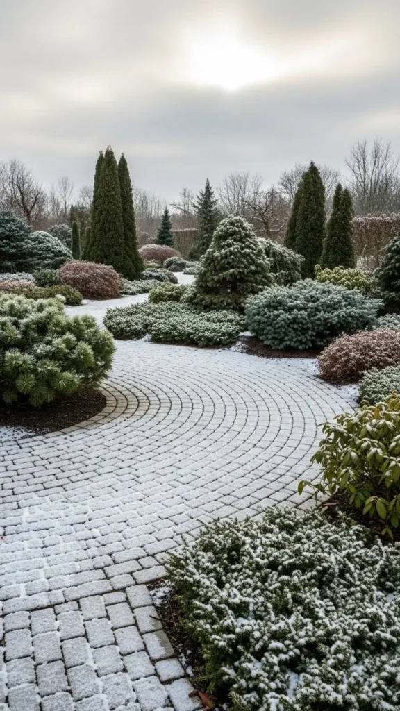 Frost-Friendly Circular Courtyard Path
