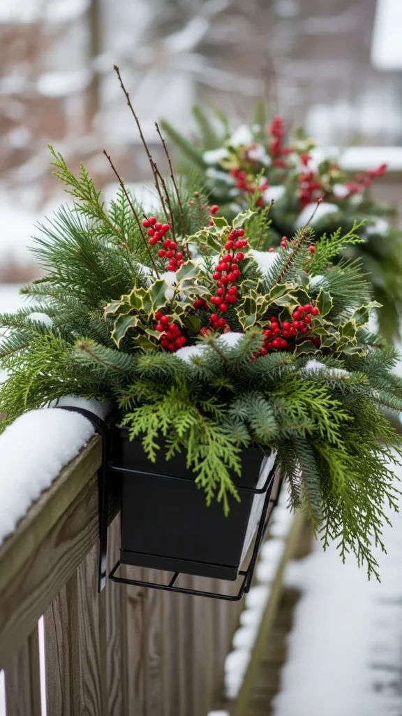 Frost-Ready Balcony Rail Planters