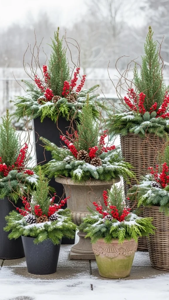 Frosted Pot Cluster Garden
