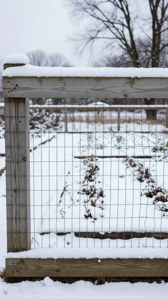 Hog Wire Fence with Wood Frame