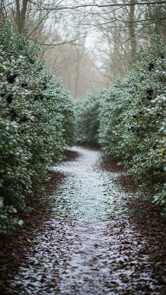 Inkberry Hedge Border