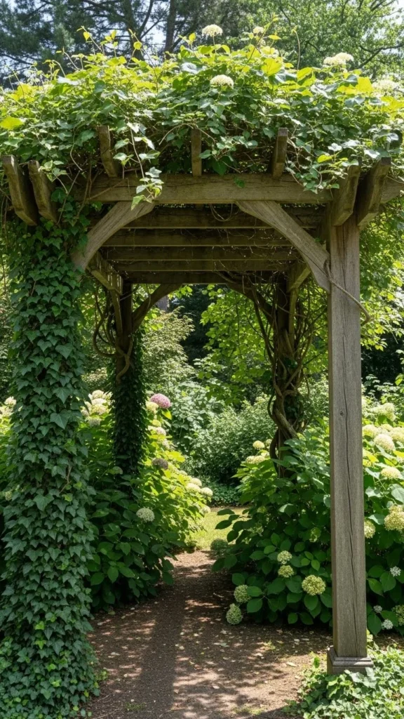 Install a Pergola with Climbing Plants