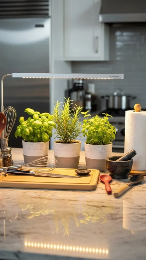 Kitchen Counter Grow Light Station