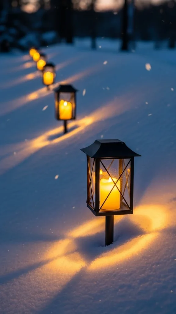 Lantern Stakes in Snowbanks