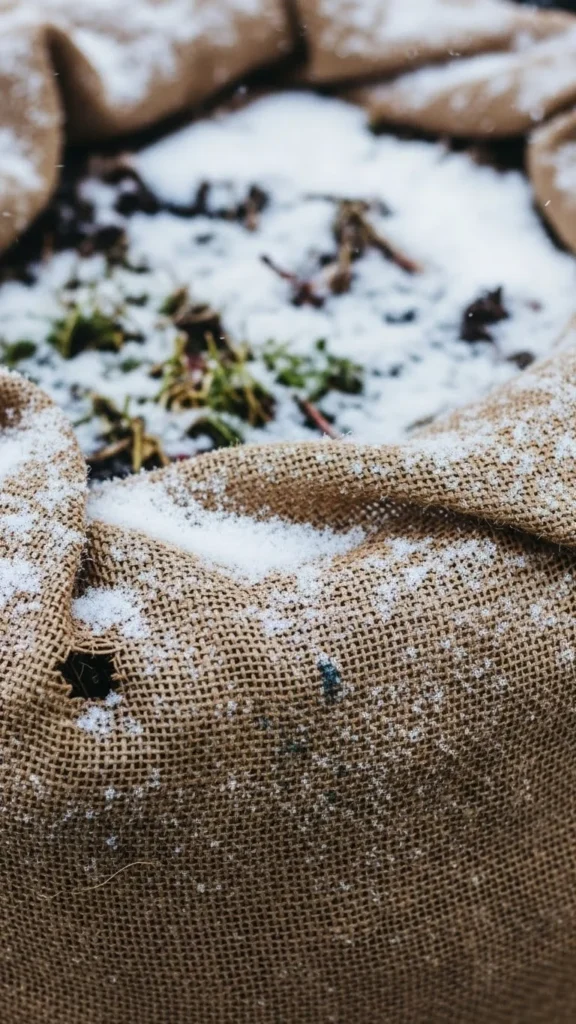 Layered Bed Covers With Burlap