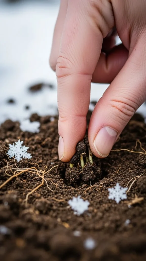 Lightly Press Seeds Into Soil