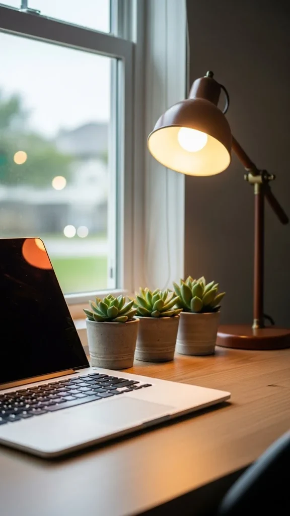 Mini Office Succulent Setup