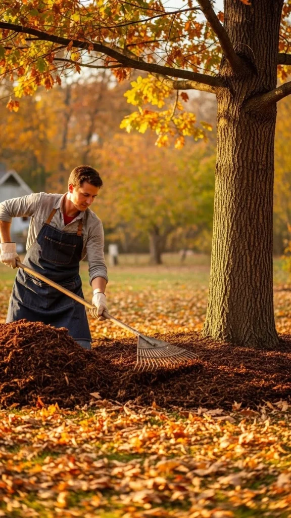 Mulch Around Trees and Garden Beds