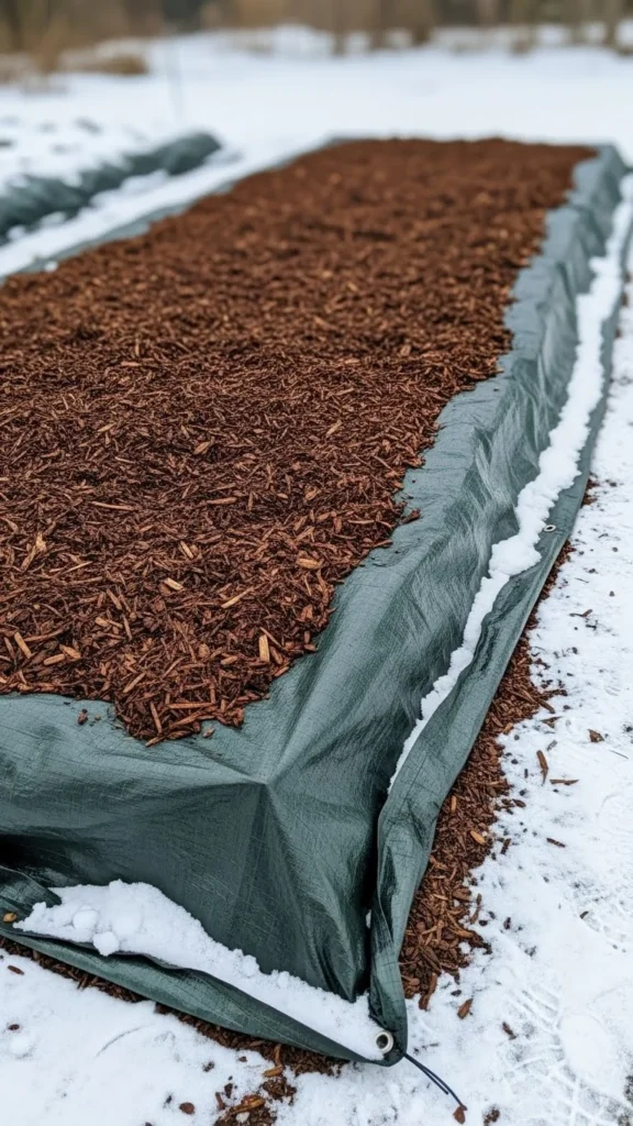Mulch-and-Tarp Hybrid Beds