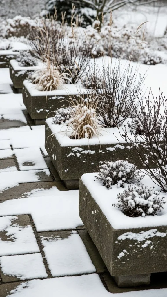 Outdoor Planters with Built-In Feet