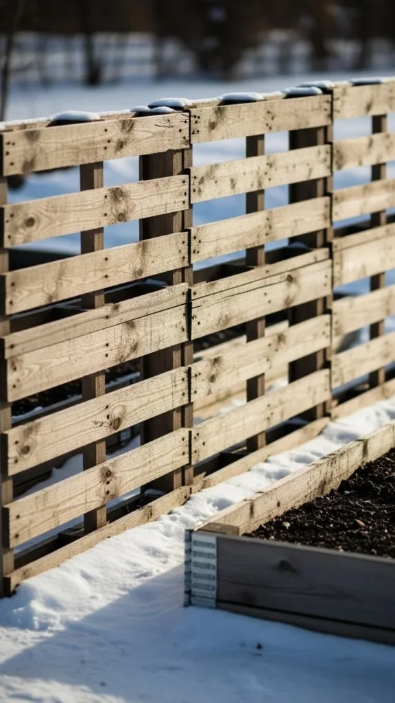 Pallet-Walled Beds for Wind Shielding