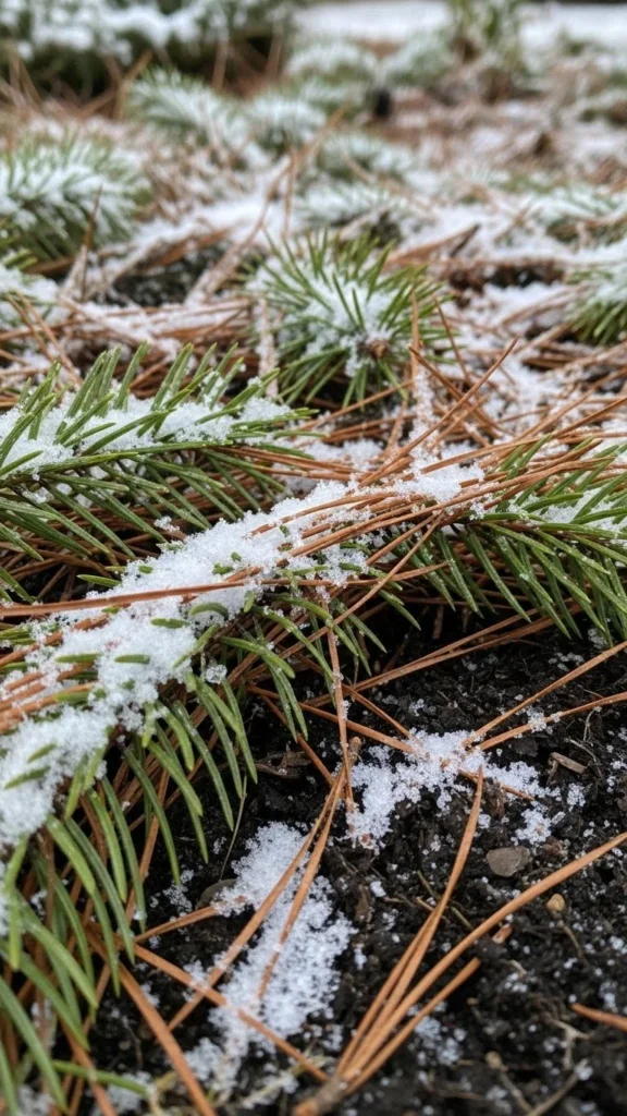 Pine Needle Mulch Beds