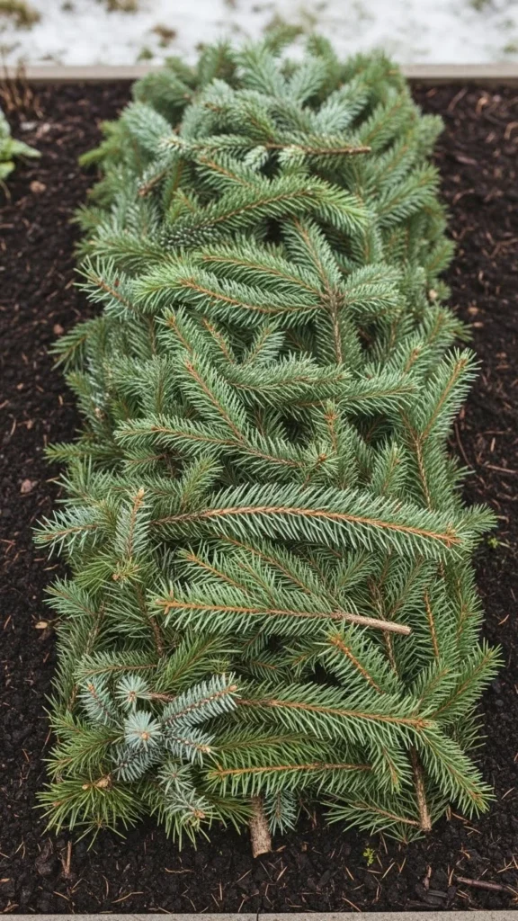 Protect Soil With Evergreen Branches
