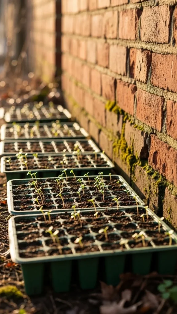 Put Trays Near a Brick Wall