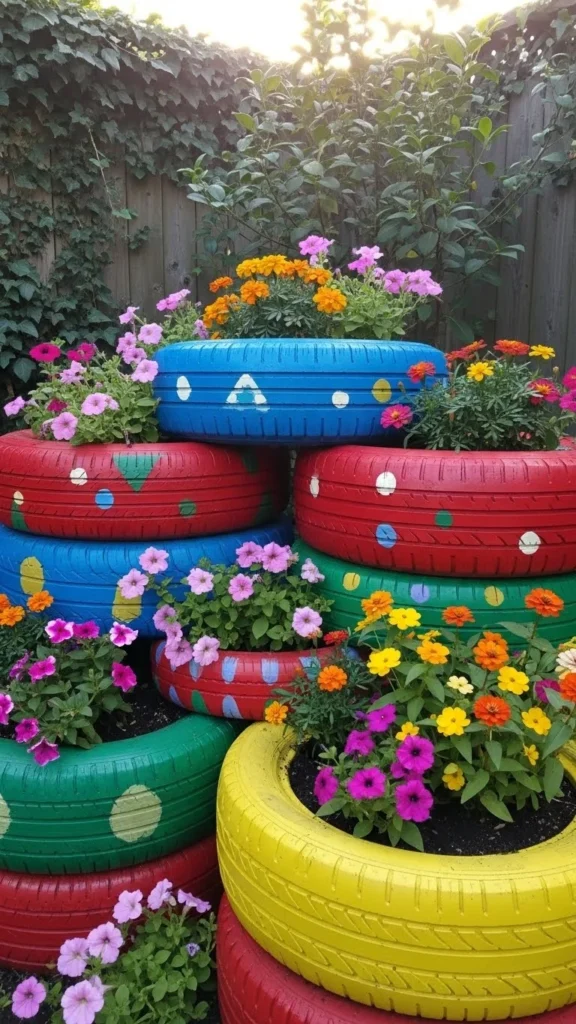 Recycled Tire Planters