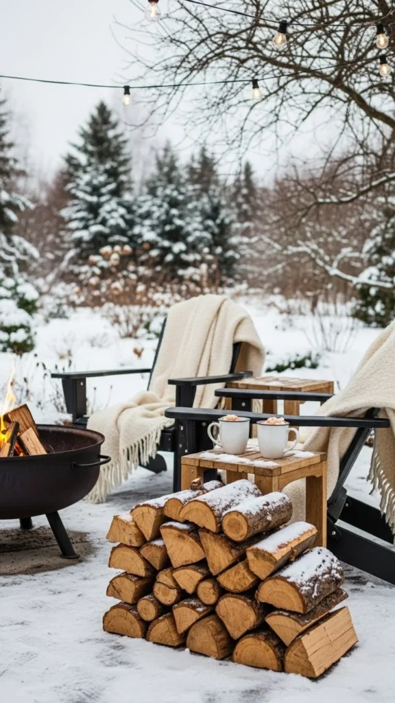 Rustic Wood Stacks as Decor