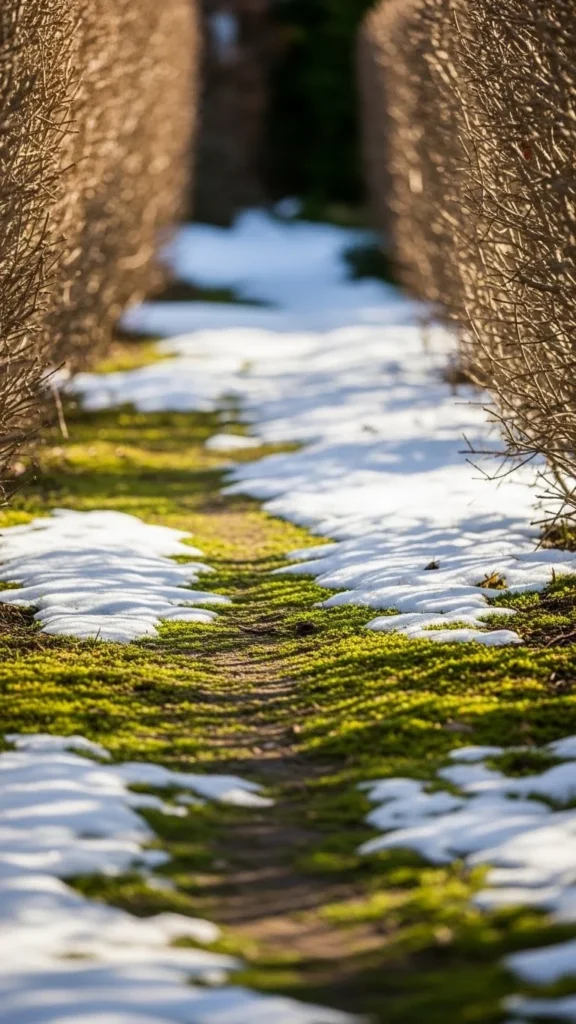 Snow-Lined Mossy Walk