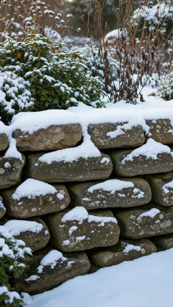 Stone Garden Wall Fence