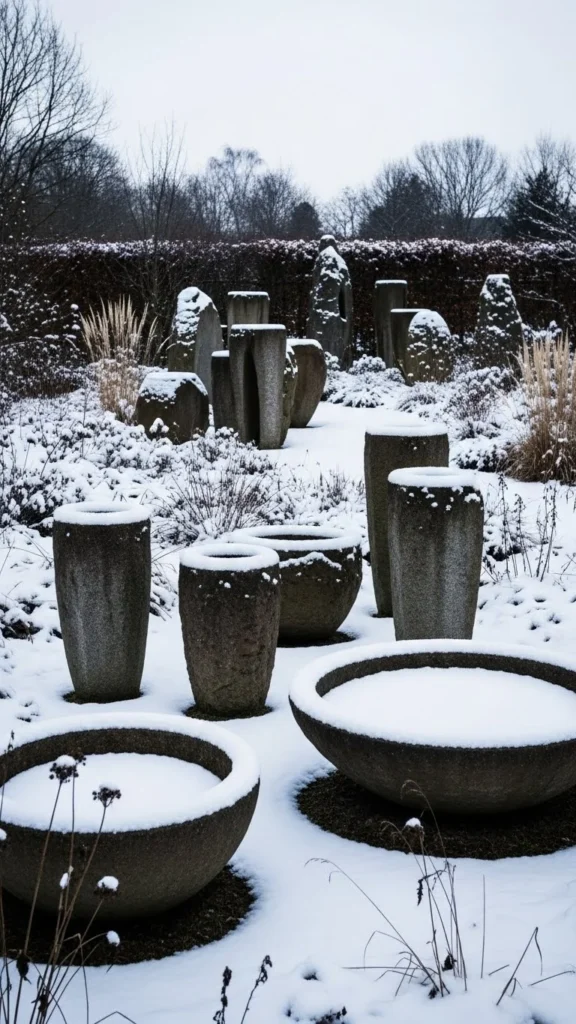 Stone Planters as Sculpture