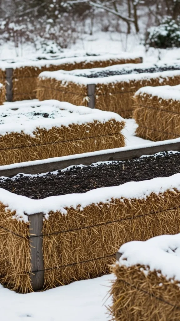 Straw Bale Garden Bed Walls