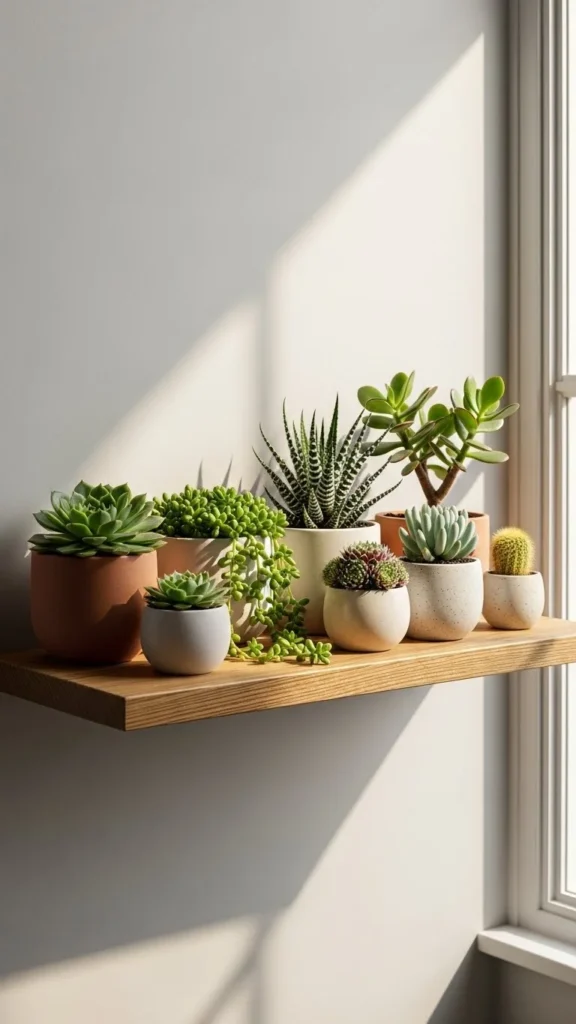 Succulent Shelf Garden