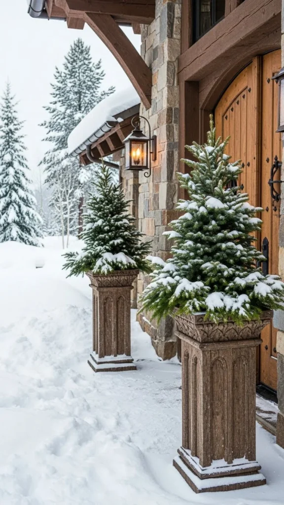 Tall Entryway Column Planters