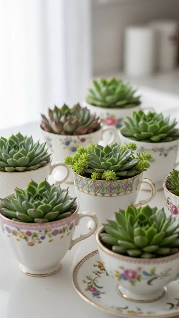 Teacup Succulent Planters