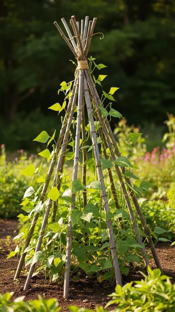 Trellis from Bamboo Poles