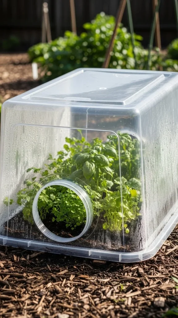 Try a Clear Storage Bin as a Mini Frame