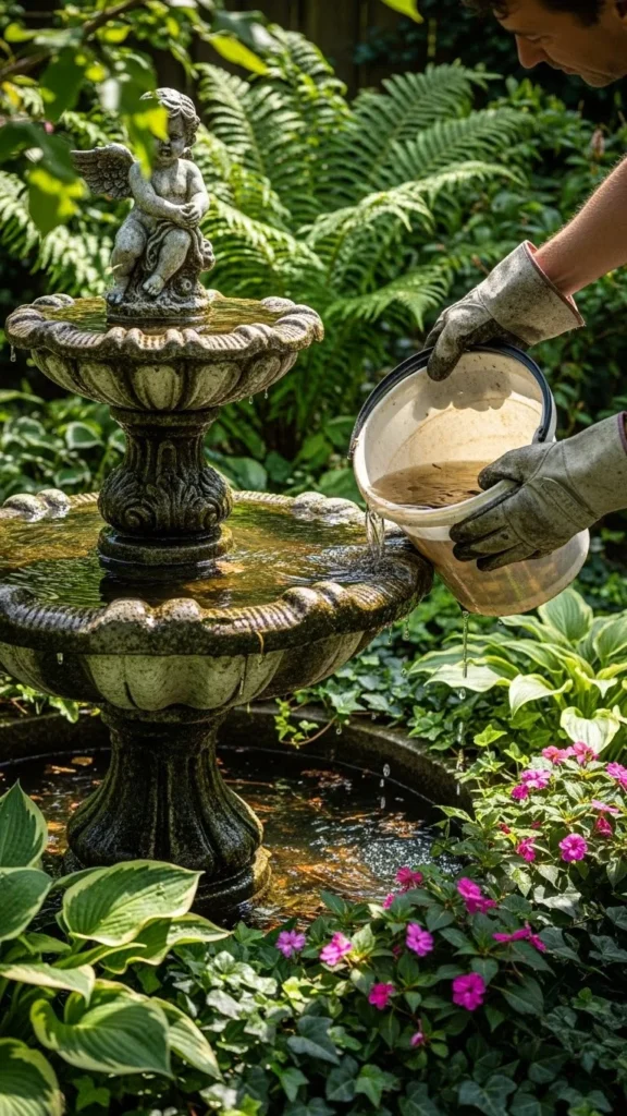 Turn Off and Drain the Fountain