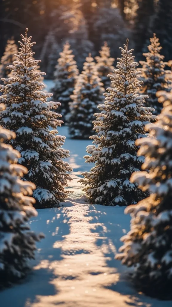 Uplighting Under Evergreens