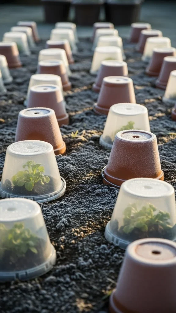 Upside-Down Buckets for Small Plants